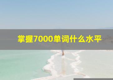 掌握7000单词什么水平