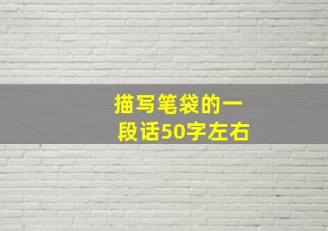 描写笔袋的一段话50字左右