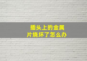 插头上的金属片烧坏了怎么办