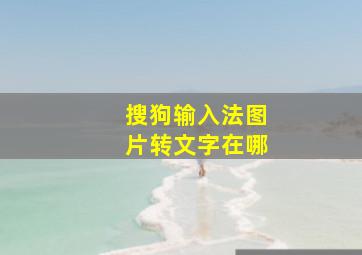 搜狗输入法图片转文字在哪