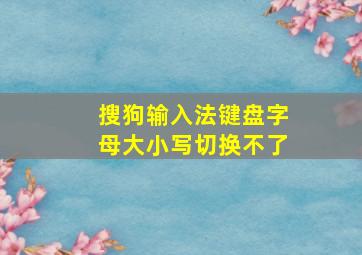 搜狗输入法键盘字母大小写切换不了