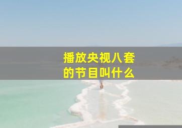 播放央视八套的节目叫什么