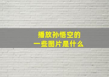 播放孙悟空的一些图片是什么