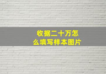 收据二十万怎么填写样本图片