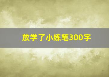 放学了小练笔300字