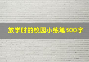 放学时的校园小练笔300字