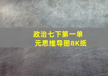 政治七下第一单元思维导图8K纸