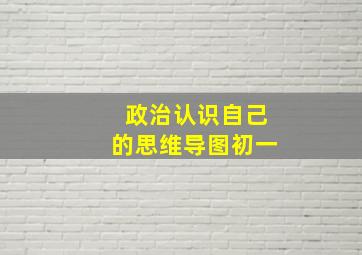 政治认识自己的思维导图初一