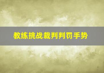 教练挑战裁判判罚手势