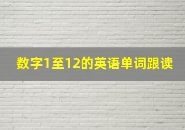 数字1至12的英语单词跟读