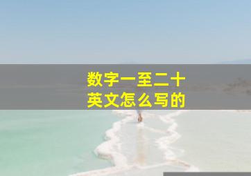 数字一至二十英文怎么写的