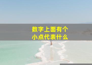 数字上面有个小点代表什么