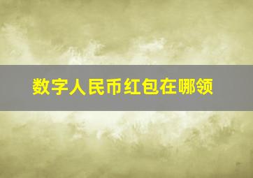 数字人民币红包在哪领