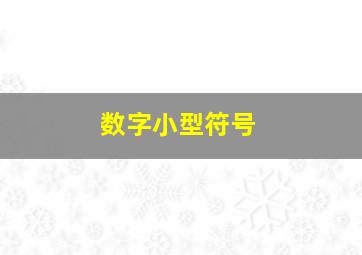 数字小型符号