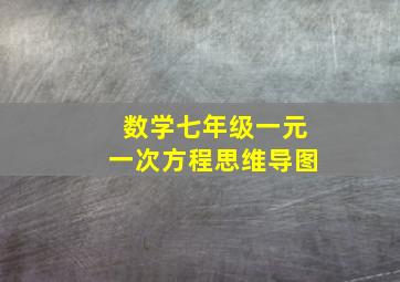 数学七年级一元一次方程思维导图