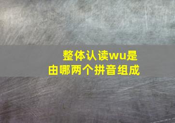 整体认读wu是由哪两个拼音组成