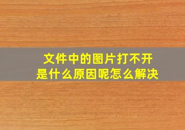 文件中的图片打不开是什么原因呢怎么解决