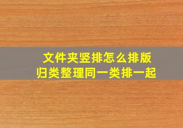 文件夹竖排怎么排版归类整理同一类排一起