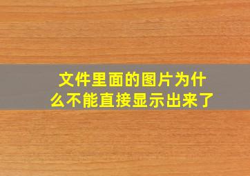 文件里面的图片为什么不能直接显示出来了