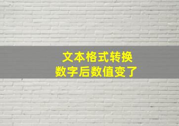 文本格式转换数字后数值变了