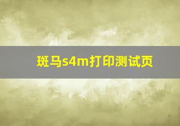 斑马s4m打印测试页