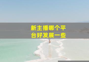 新主播哪个平台好发展一些