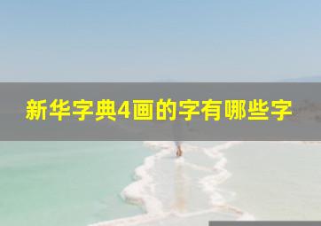 新华字典4画的字有哪些字