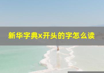 新华字典x开头的字怎么读