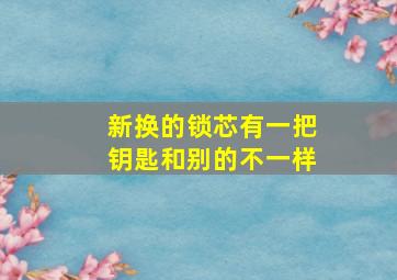 新换的锁芯有一把钥匙和别的不一样