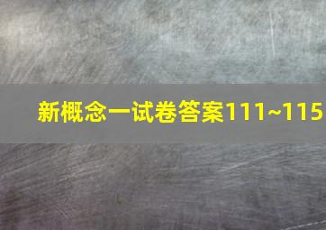 新概念一试卷答案111~115