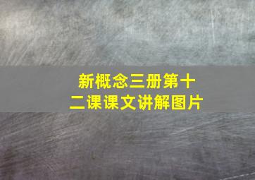 新概念三册第十二课课文讲解图片