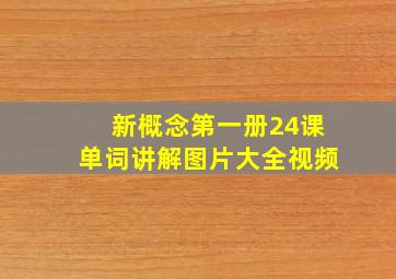 新概念第一册24课单词讲解图片大全视频