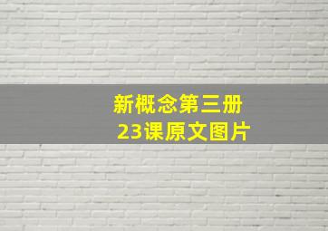 新概念第三册23课原文图片