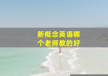 新概念英语哪个老师教的好