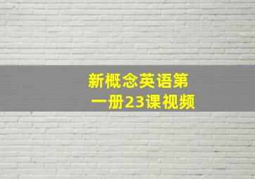 新概念英语第一册23课视频