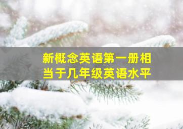 新概念英语第一册相当于几年级英语水平