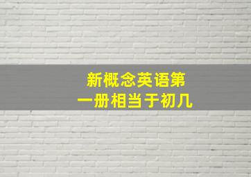 新概念英语第一册相当于初几