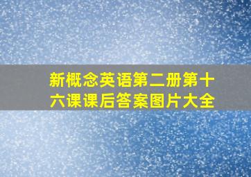 新概念英语第二册第十六课课后答案图片大全