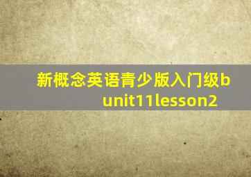 新概念英语青少版入门级bunit11lesson2