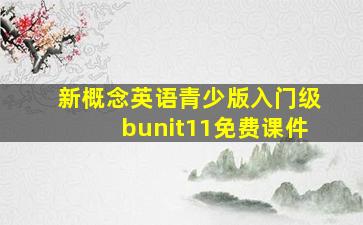 新概念英语青少版入门级bunit11免费课件