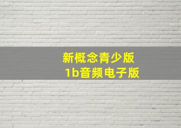 新概念青少版1b音频电子版