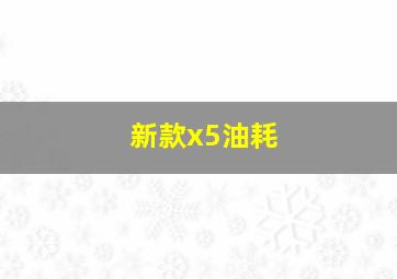 新款x5油耗