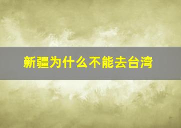 新疆为什么不能去台湾