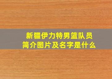 新疆伊力特男篮队员简介图片及名字是什么