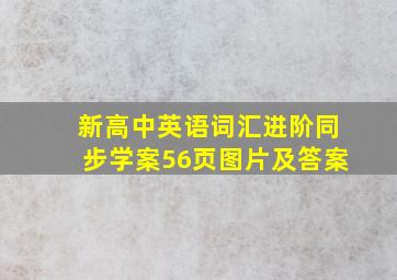 新高中英语词汇进阶同步学案56页图片及答案