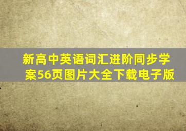 新高中英语词汇进阶同步学案56页图片大全下载电子版