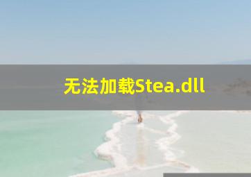 无法加载Stea.dll