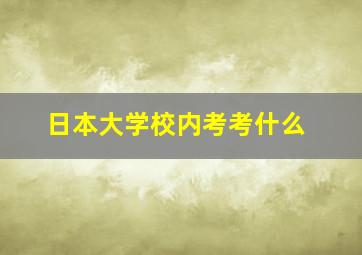 日本大学校内考考什么