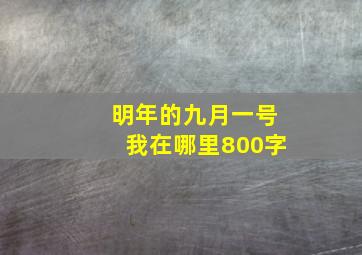 明年的九月一号我在哪里800字