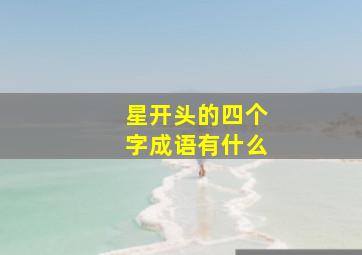 星开头的四个字成语有什么